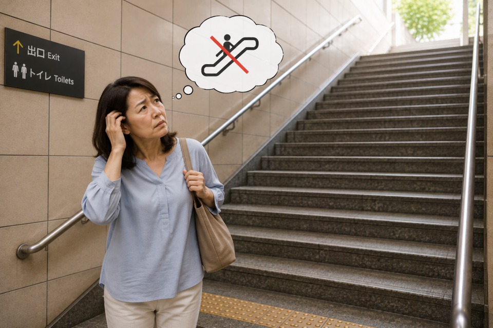 階段を上るときに膝が痛い50代女性
